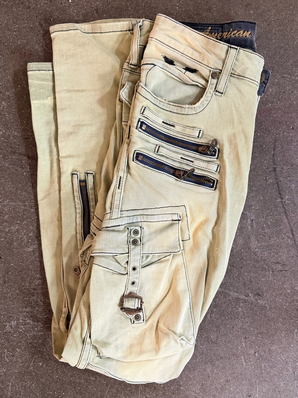 Robin’s Jean slim straight khaki cargo jeans 29W 32L